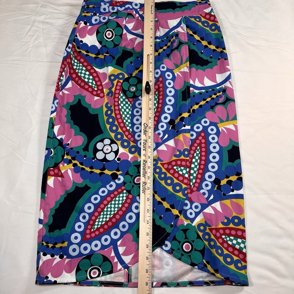 J.Crew Skirt Size 6 Ratti Kaleidoscope Floral Multicolor Tie-back Tulip L7939 - Picture 8 of 13
